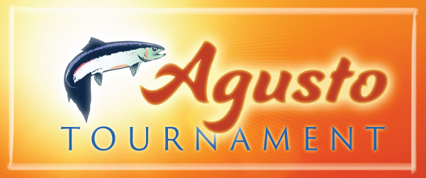 Image of salmon agains hot sun with title Agusto Tournament